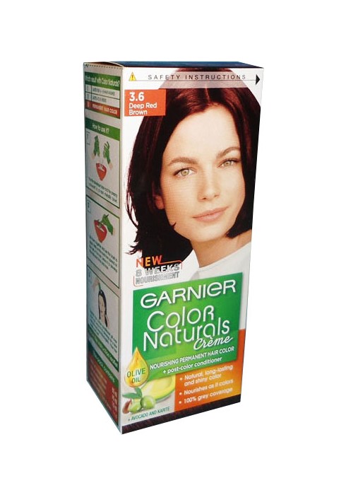GARNIER COLOR NATURALS (PAK 3.6 DEEP RED BROWN)
